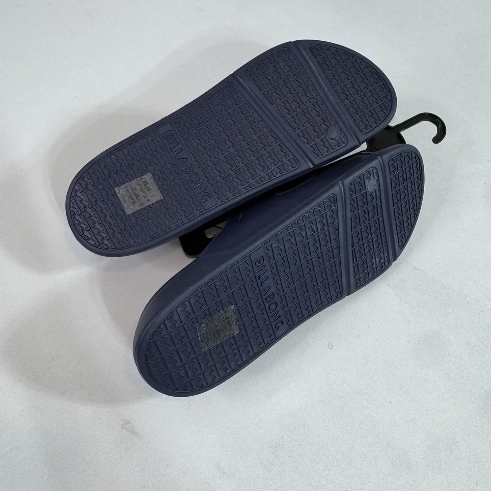 Billabong Helios Cush Sandals Mens Size 9 Blue Double Strap Comfort Slide Shoes